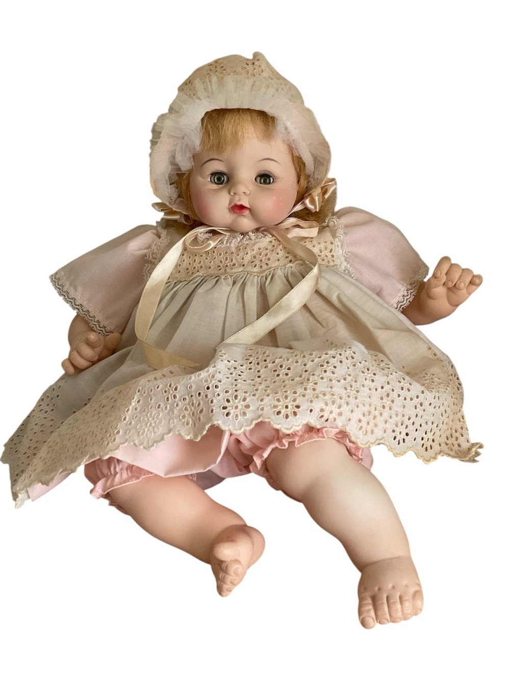 Vintage 1962 doll Madame Alexander Baby Mc Guffey in Pink and Cream Dress